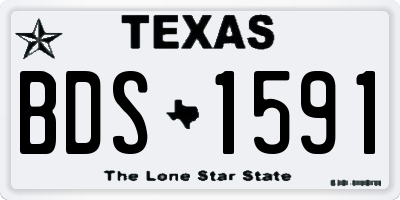 TX license plate BDS1591