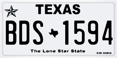 TX license plate BDS1594