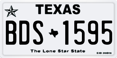 TX license plate BDS1595