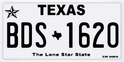 TX license plate BDS1620
