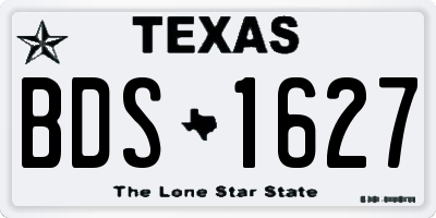 TX license plate BDS1627