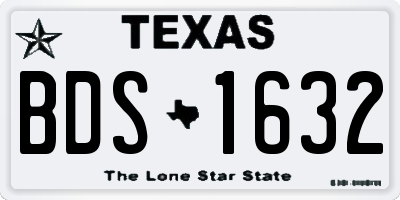 TX license plate BDS1632