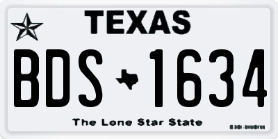 TX license plate BDS1634