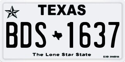 TX license plate BDS1637
