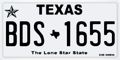 TX license plate BDS1655