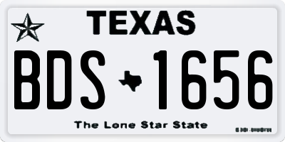 TX license plate BDS1656
