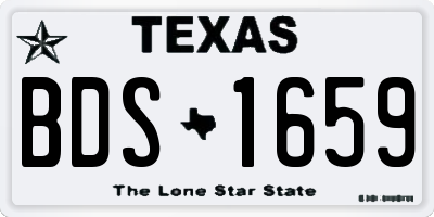 TX license plate BDS1659