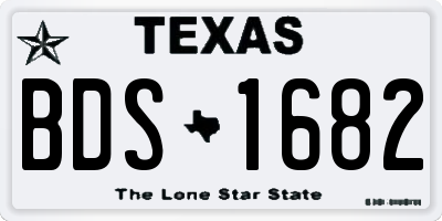 TX license plate BDS1682