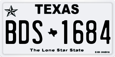 TX license plate BDS1684