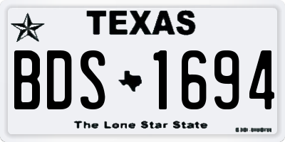 TX license plate BDS1694