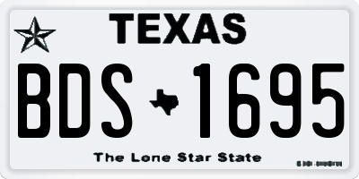 TX license plate BDS1695
