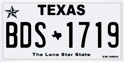 TX license plate BDS1719