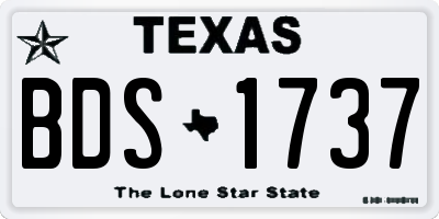 TX license plate BDS1737