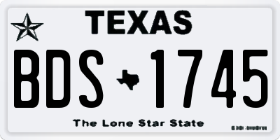 TX license plate BDS1745