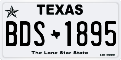 TX license plate BDS1895