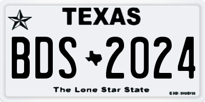 TX license plate BDS2024