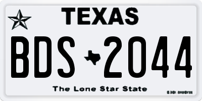 TX license plate BDS2044