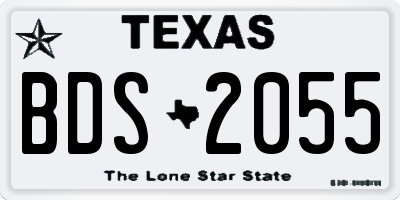 TX license plate BDS2055