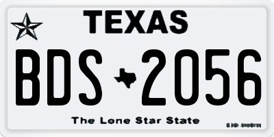 TX license plate BDS2056