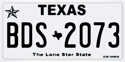 TX license plate BDS2073