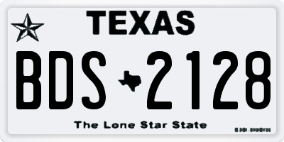 TX license plate BDS2128