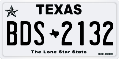 TX license plate BDS2132