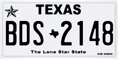 TX license plate BDS2148