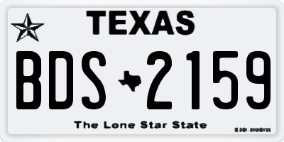 TX license plate BDS2159