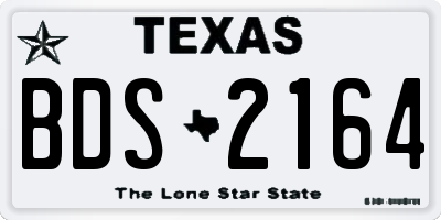 TX license plate BDS2164