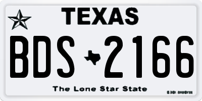 TX license plate BDS2166