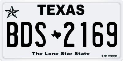 TX license plate BDS2169