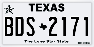 TX license plate BDS2171