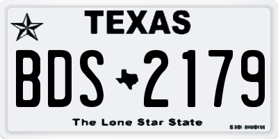 TX license plate BDS2179