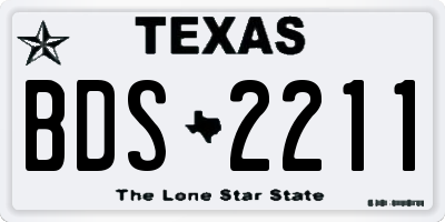 TX license plate BDS2211