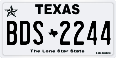 TX license plate BDS2244