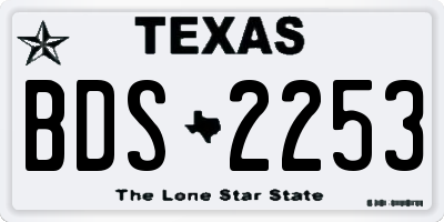 TX license plate BDS2253