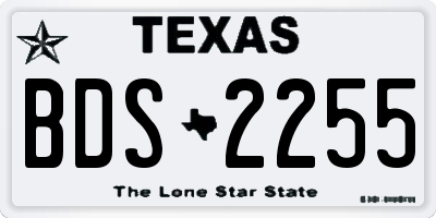 TX license plate BDS2255
