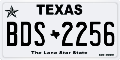 TX license plate BDS2256