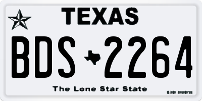 TX license plate BDS2264