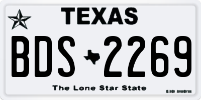 TX license plate BDS2269