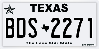 TX license plate BDS2271