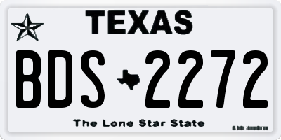 TX license plate BDS2272
