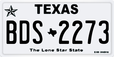 TX license plate BDS2273
