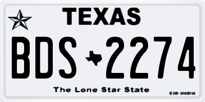 TX license plate BDS2274