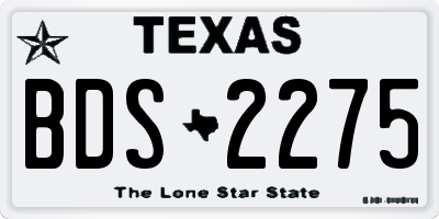 TX license plate BDS2275