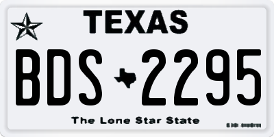 TX license plate BDS2295