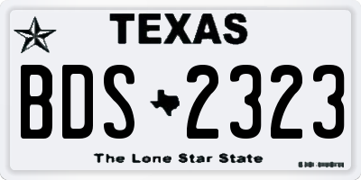 TX license plate BDS2323