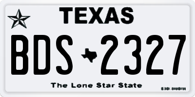 TX license plate BDS2327