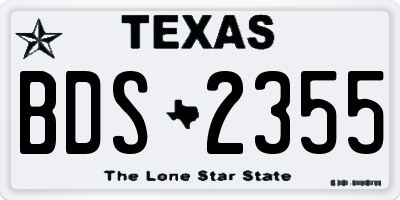 TX license plate BDS2355
