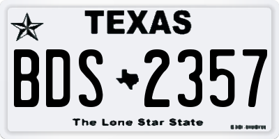 TX license plate BDS2357
